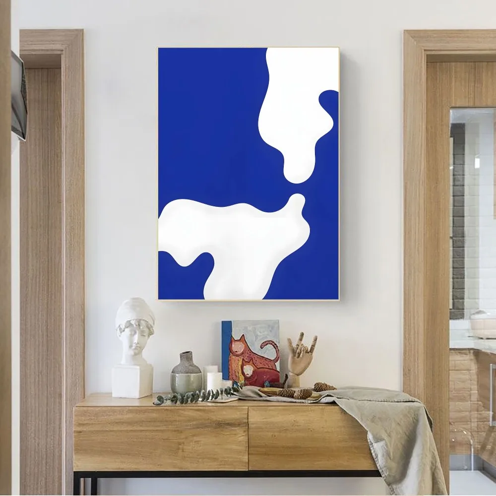 Abstract Klein Blue Simple Poster No Framed Poster Kraft Club Bar Paper Vintage Poster Wall Art Painting Bedroom Study Stickers