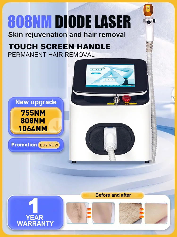 

4000W Laser Hair Removal Machine New Axillary Hair And Leg Hair 3 Wavelength 808nm Diode Rejuvenator Painless Effective Salon