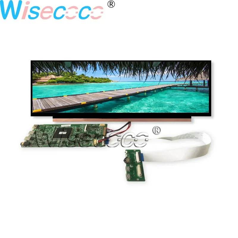 14 Inch 3840×1100 Slim Stretched Bar LCD Display 4K ADS Screen NV140XTM-N52 eDP 30 Pins Type-C Audio Controller Board