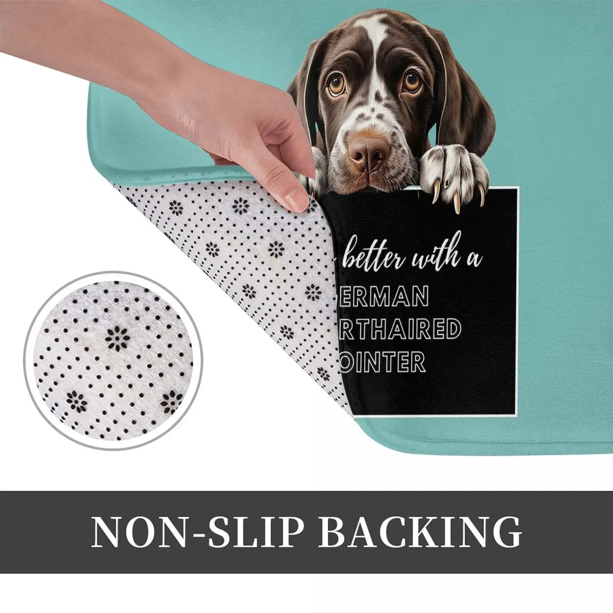 Life Is Better With A German Shorthaired Pointer Dog Anti-slip Doormat Floor Mat Carpet Rug for Kitchen Entrance Footpad Mats view 3