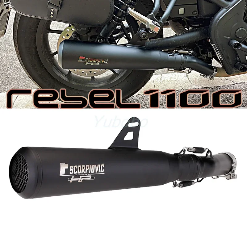 

2017 2021 Modified Motorcycle CM300 CMX500 Rebel 300 500 Exhaust Pipe Full System Slip-on End Can Manifold Middle Link Tube