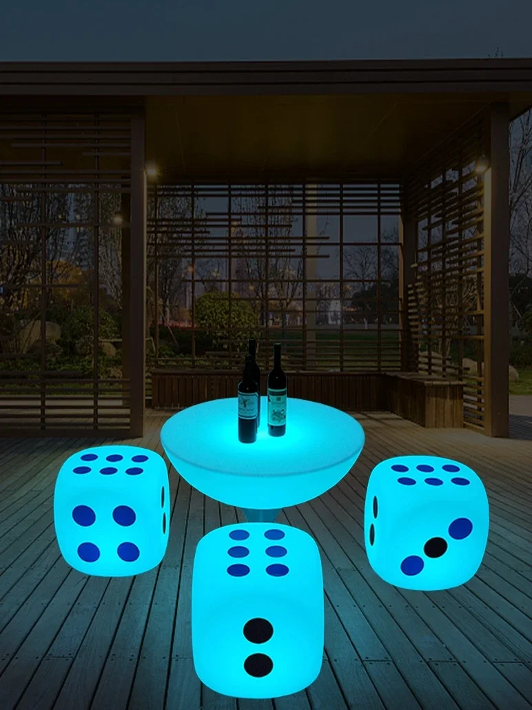 LED Luminous Bar, KTV Stool, Outdoor Lounge, Table, Chair, Coffee Table, Cube Sieve Cup, Loose Table