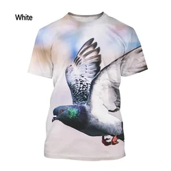 New Fashion Pigeon Animal Bird 3D Printing T Shirt Men's And Women's Summer Casual Short-sleeved Harajuku Style Street T-shirt