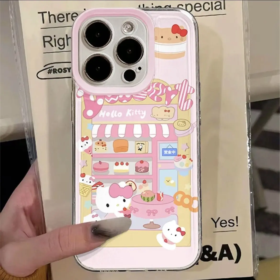 Etui na telefon do iPhone 15 14 13 12 11 Pro Max XR XS MAX 78 Plus Y2K dziewczynka urocza tylna obudowa Sanrio Hello Kitty