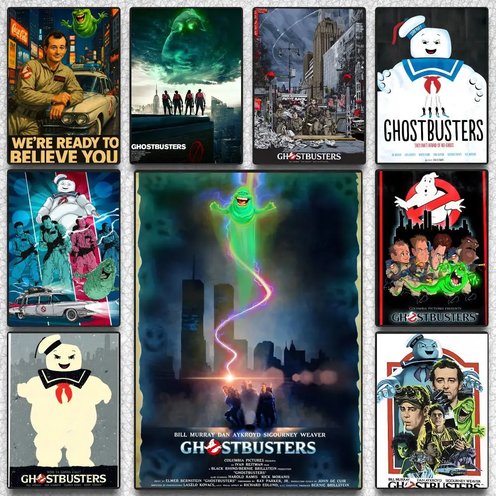 G-Ghostbusters Movie Poster Self-adhesive Advanced Aesthetic Printing Paper Wall Art for Living Room Home Decor
