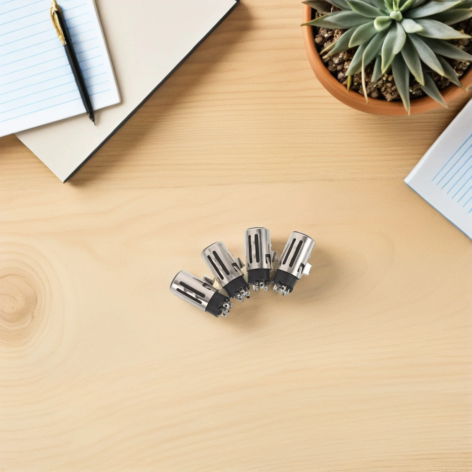 

4Pcs Microphone Connectors 3 Pin Xlr Female Metal Shell Audio Mic Adapter Long Lifespan High Conductivity for Stage Studio Use