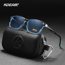 KDEAM Square Polarized Sunglasses for Men Women TR90 Material Frame Casual Sun Glasses Outdoor Safety Driving Shades UV400