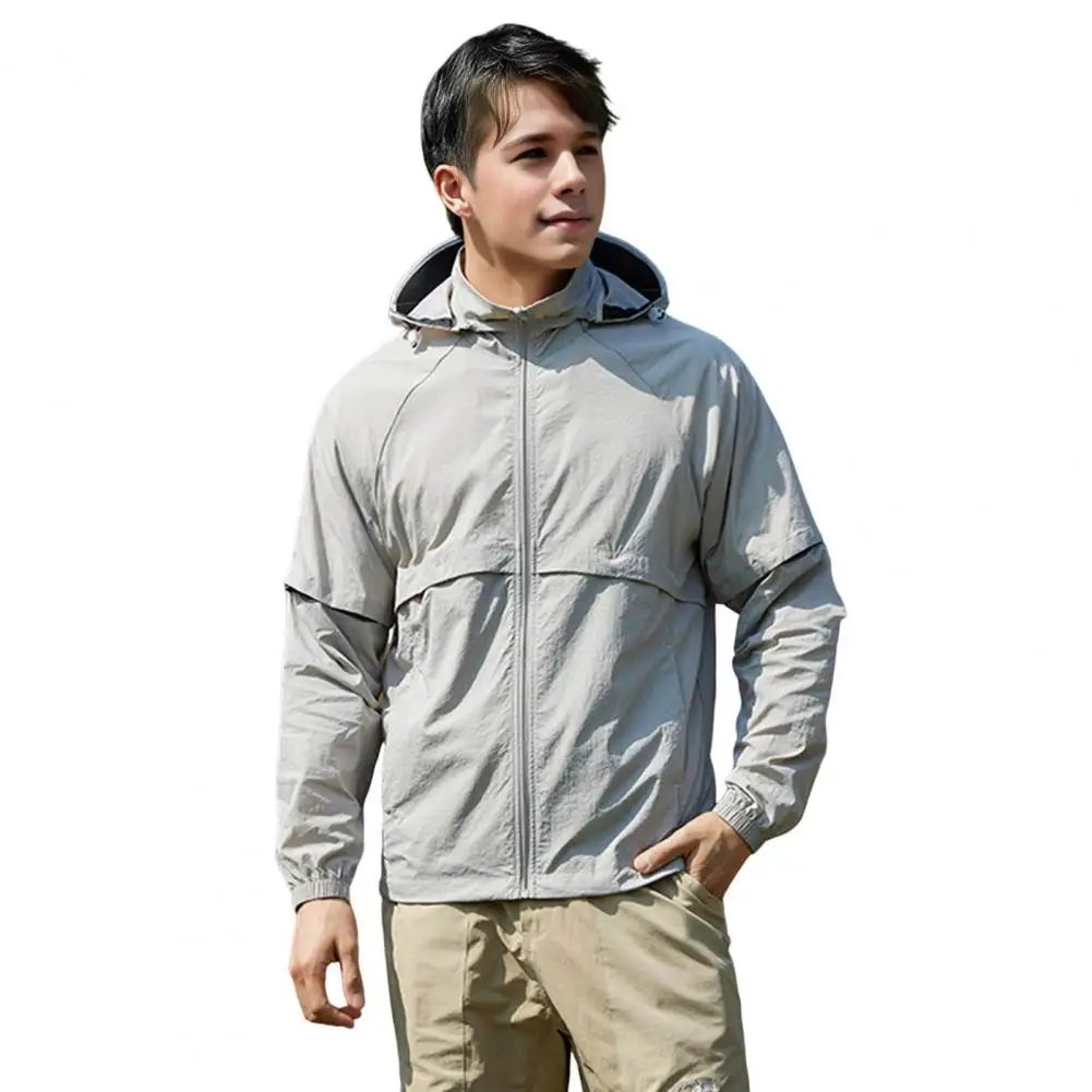 Manteau de Protection Solaire Unisexe à vaccage Rapide, Veste de Pêche avec Capuche Parfaite, Patte de Fermeture Éclair, pour UlOscar