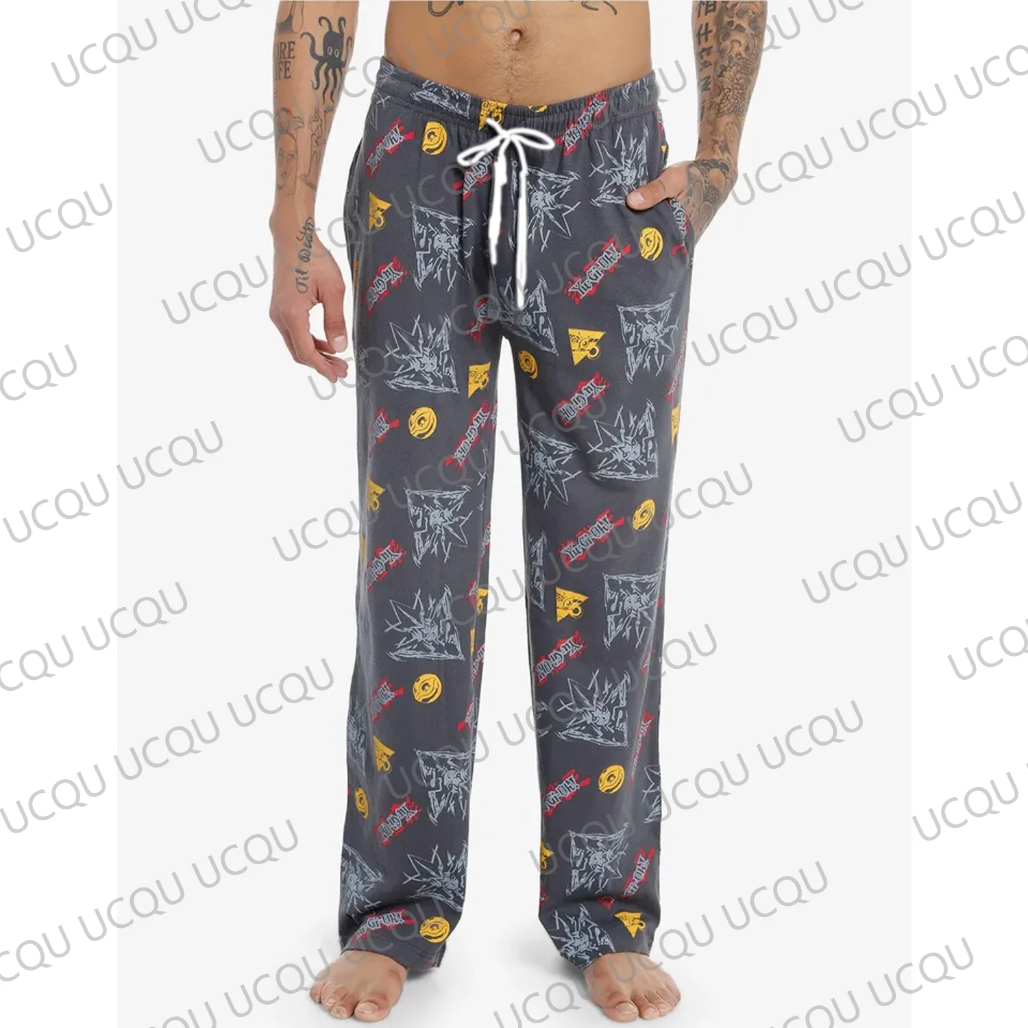 Yu-Gi-Oh! Yugi Millennium  Trousers Adult Loungewear Sleep Pajama Pants Oversized Adult/Kids Pajama Pants 3D Printed Pyjama