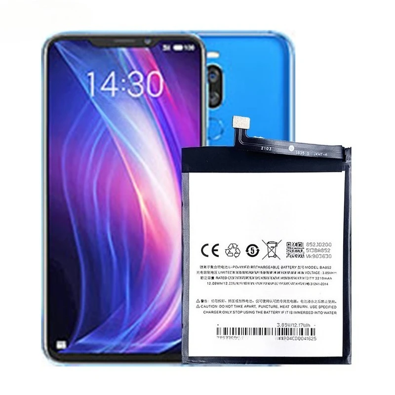 3210mAh BA852 Mobile Phone Battery for Meizu X8 High Quality Replacement Batteries Lithium Polymer Bateria
