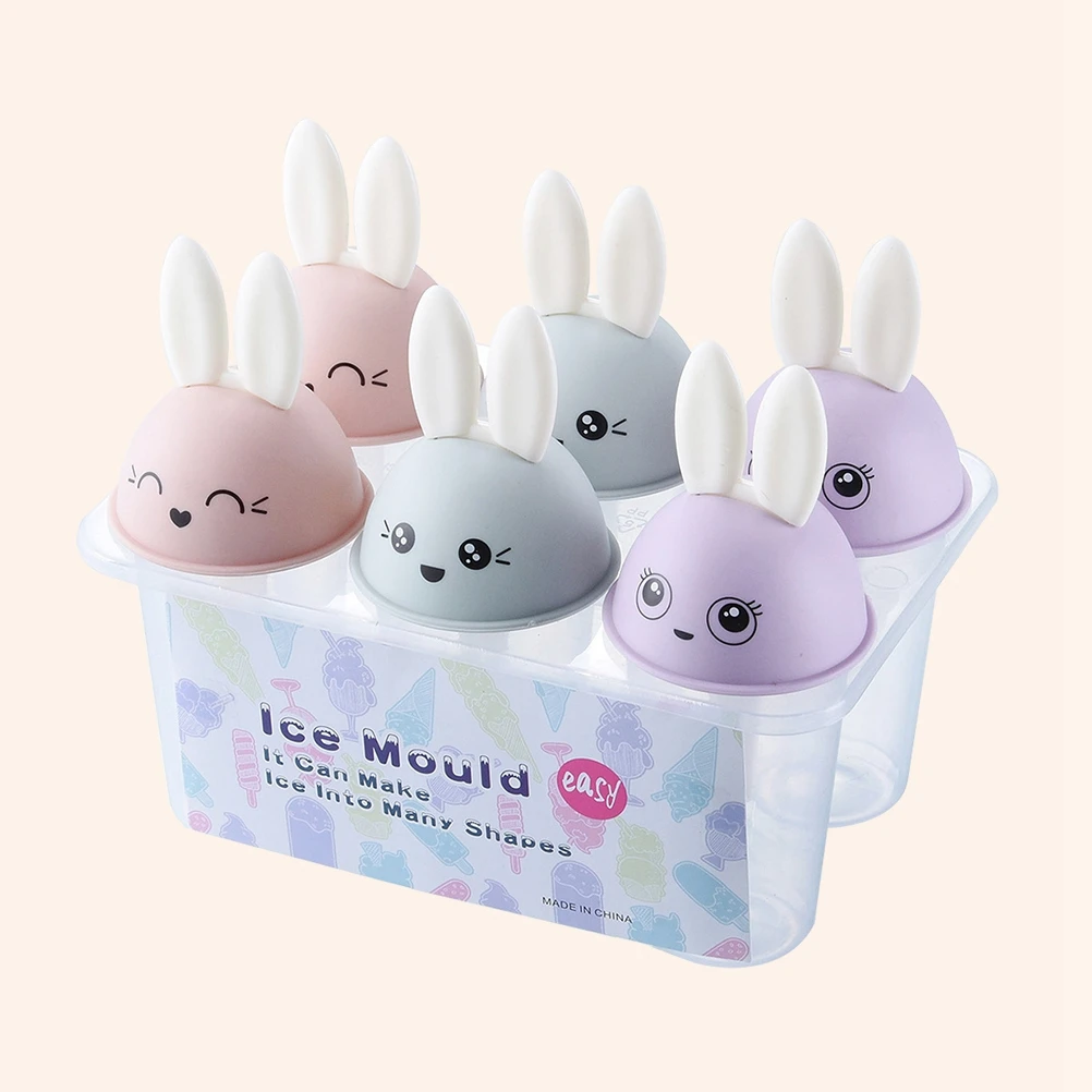 

6 Pcs Ice Cream Mold Healthy Popsicle Rabbit Maker Mould Easy to Clean Tool Food Grade Party