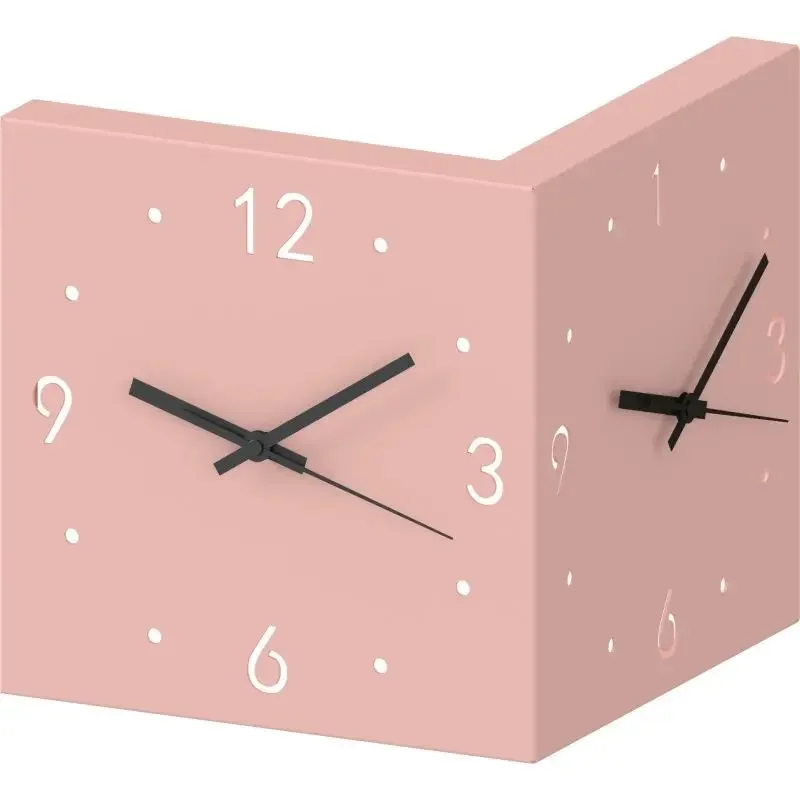 3D Corner  Clock LED Large Wall Clocks  Decor Watch Living Room Glows Wall Clocks Hollowed Out Silent Decorative Watch