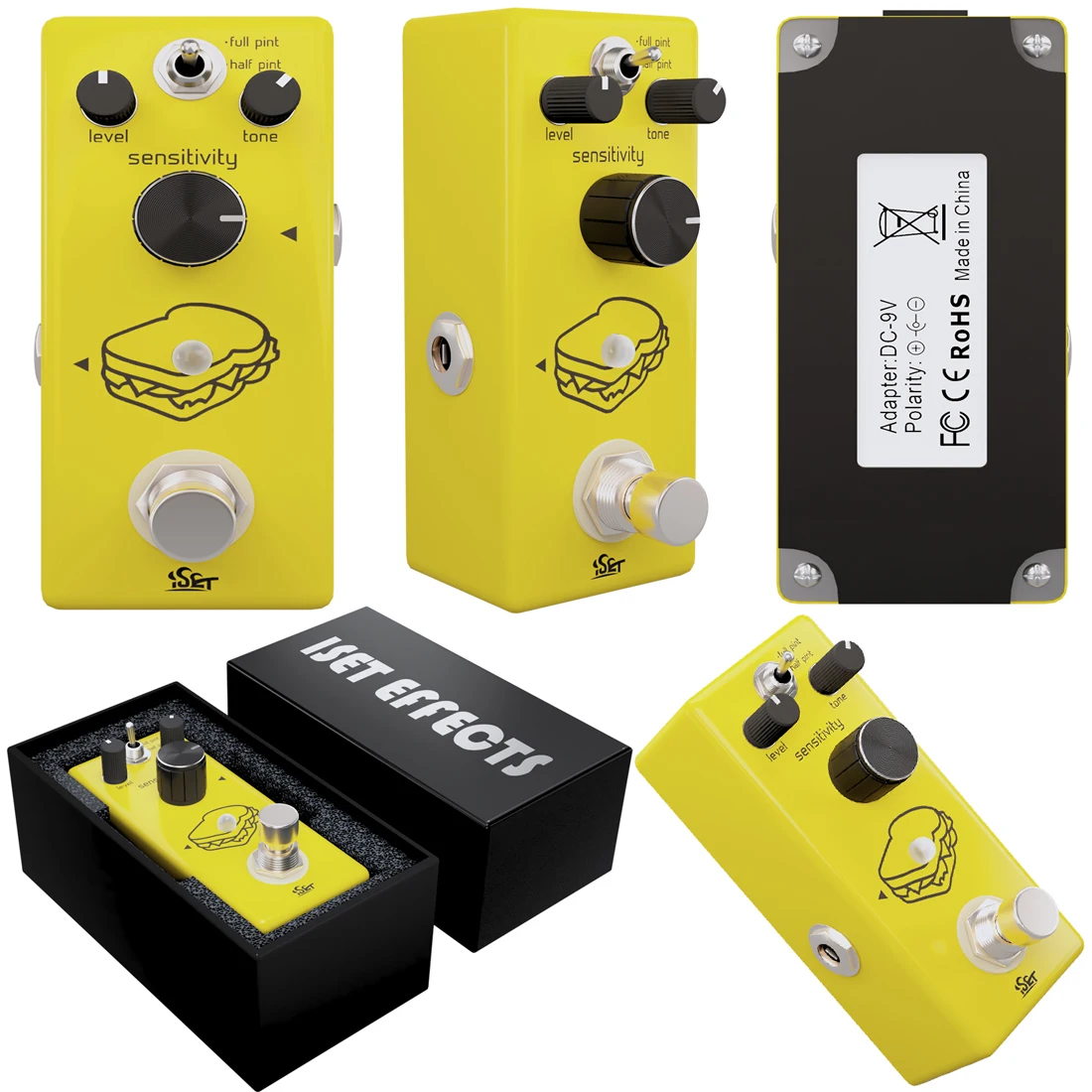 

ISET PD-7 Compressor Compression Electric Guitar Effect Pedal Analog Sandwish Compressor Guitar Pedal True Bypass Guitar Parts