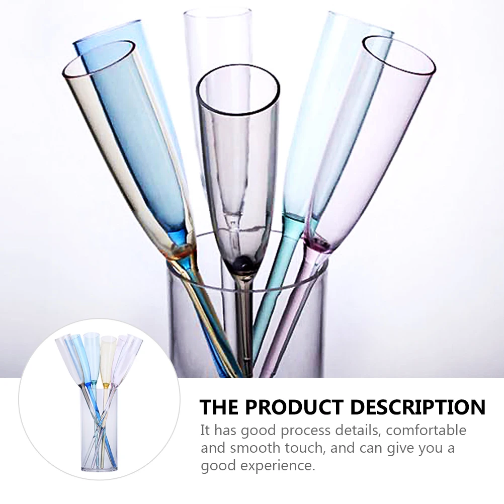 

Colored Glasses Vintage Cocktail Goblet Wine Glass Stem Cup Transparent Party Tumbler Base Elegant