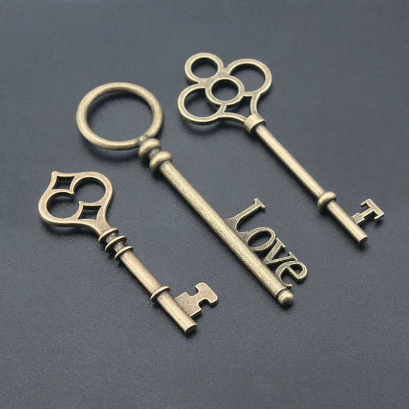 1Pcs Multiple Styles Optional Metal Keys Charms Key Pendants Necklace DIY Decoration Retro Handmade Crafts Jewelry Accessories