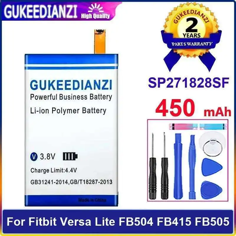 Аккумулятор для умных часов SP271828SF, безопасный для Fitbit Versa Lite FB504 FB415 FB505 450 мАч Аккумулятор для умных часов SP271828SF, безопасный для Fitbit Versa Lite FB504 FB415 FB505 450 мАч