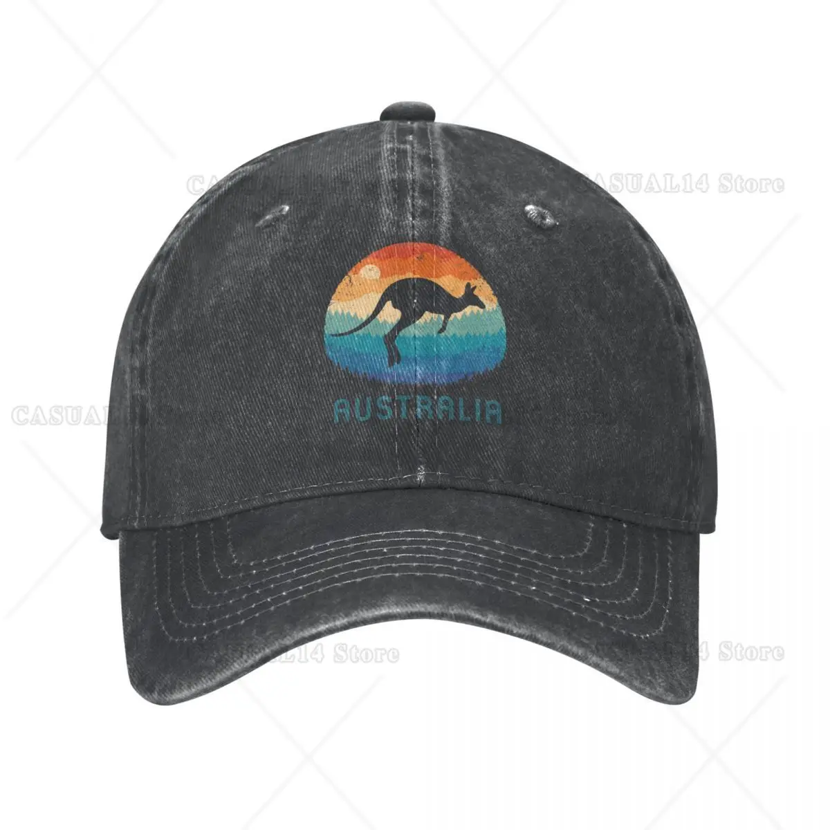 Gorra vaquera lavada de canguro australiano, gorra de camionero bonita de playa Bondi, gorra Snapback informal para correr para adolescentes Unisex de primavera