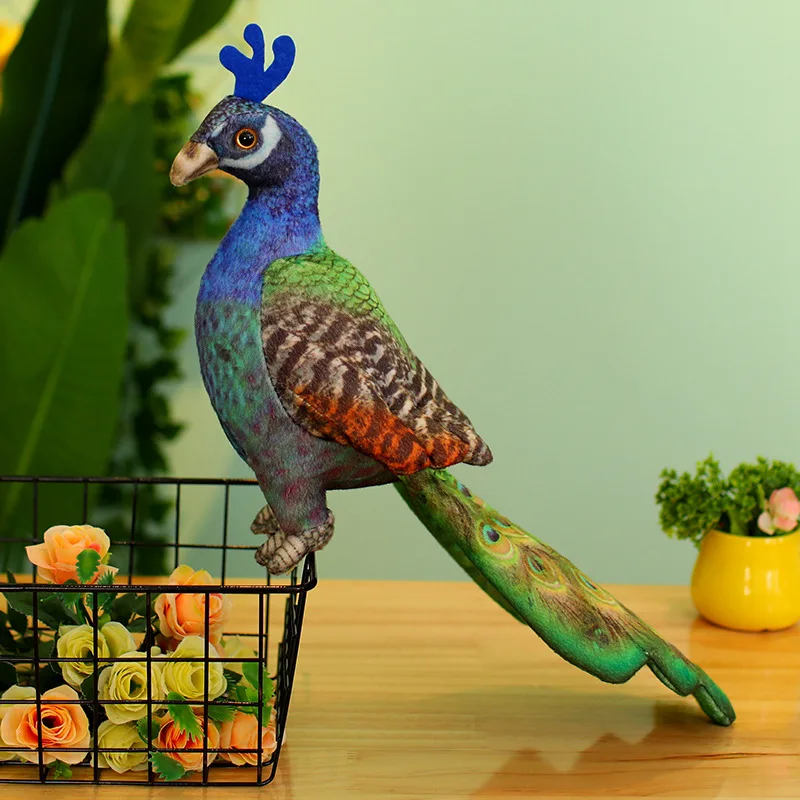 Neue Simulation Pfau gefüllt lebensechte helle Farbe Wildtier Home Decor Geschenke für Kinder