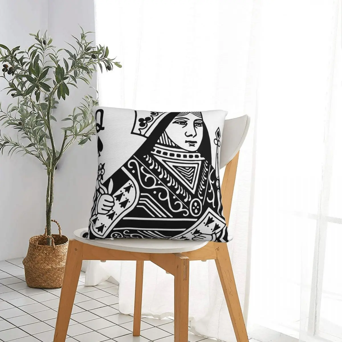 Queen Of Spades pillowcase printed cushion cover sofa waist pillow pillow cover