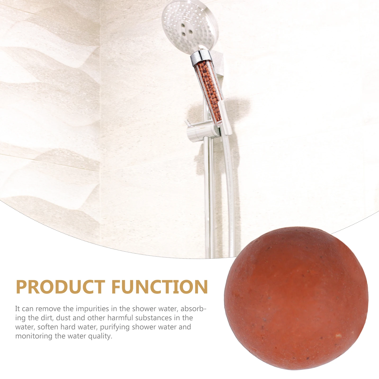 

2pcs 2 Packs Anion Mineral Balls For Shower Head Filter Replacement Purifying Soften Water Remove Chlorine Negative Ions Ball