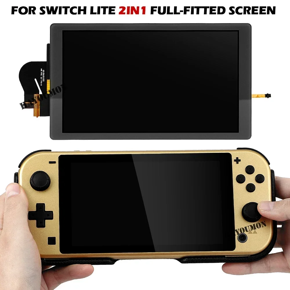 新しい-2in1-フルフィット液晶画面アセンブリ交換用-lcd-ディスプレイ画面タッチスクリーン付きスイッチライトゲームアクセサリー用