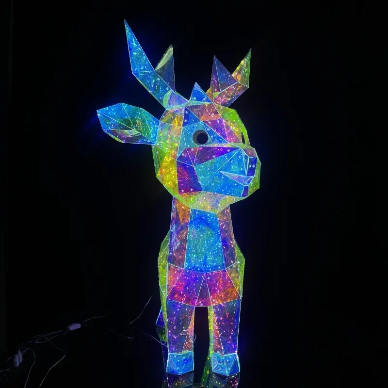 

Christmas Glowing Elk Ornament, Cartoon Holiday Decoration, Creative Trendy Party Gift for Home & Tree