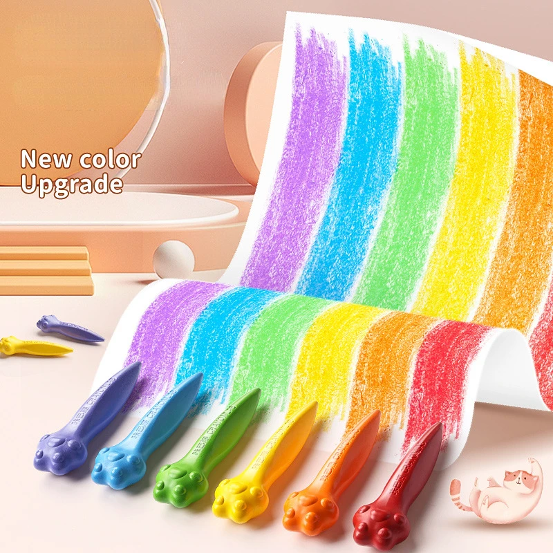 36colors Cat Claw Crayon Non Dirty Hand Washable Oil Painting Stick Baby DIY Hand-painted Coloring Non Toxic Painting Supplies