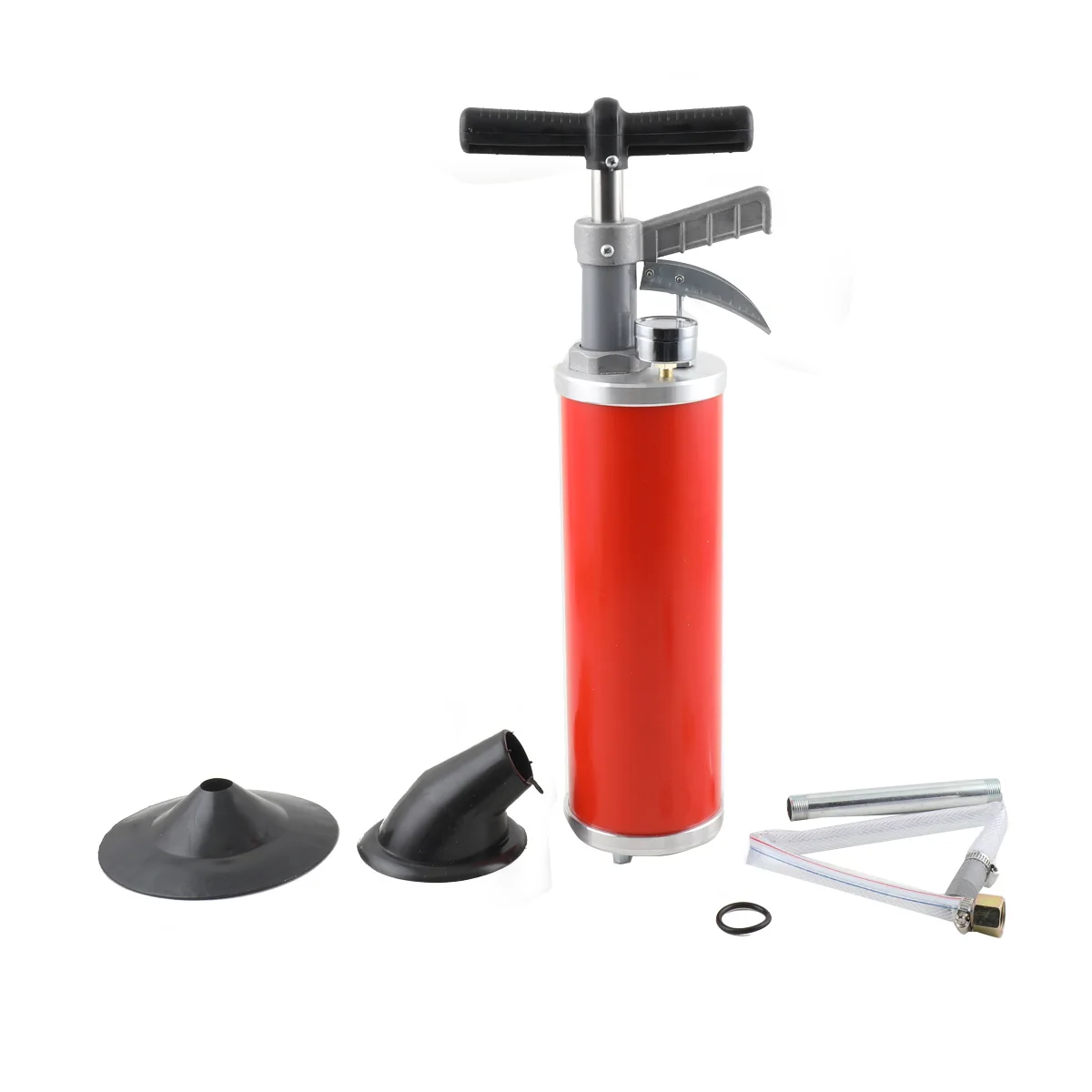 Abflussreiniger, Luftdruck-Rohrreiniger, Aluminiumlegierung und Edelstahl, 0,7 MPa Druck für Toiletten, Waschbecken mehr – Detail 11