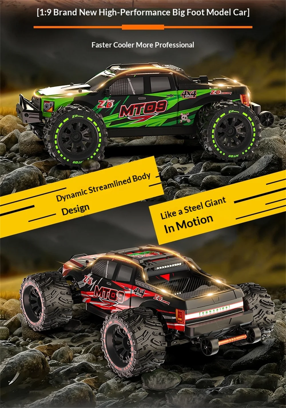 ZD Racing 1/9 SCALE 4WD Monster Truck ROCKET MT09 Brushless