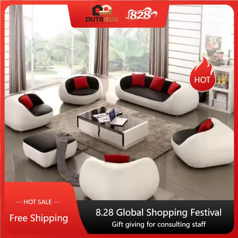 Cute Fancy Living Room Sofa Set Luxury Soft Lazy Nordic Loveseat Modern Sofa Puffs Lounge Divano Soggiorno Apartment Furniture