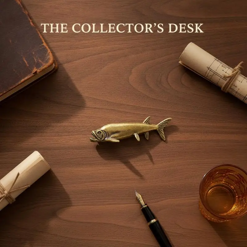 Messing-Fisch-Tierfiguren, Miniaturen, Tischdekoration, Heimdekoration, Handwerkszubehör, Vintage-Statue, Sammlerstück, Geschenk – Detail 15