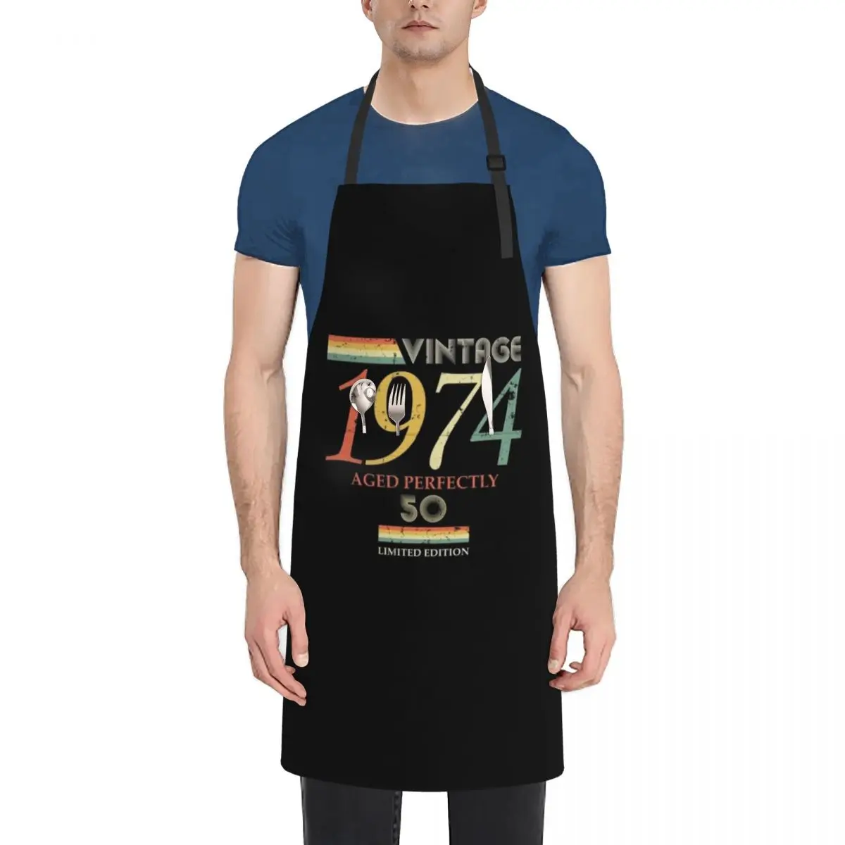Vintage 1974, 50th Birthday Aged Perfectly Gift Apron Men gift Kitchen Accessories 2022 Apron