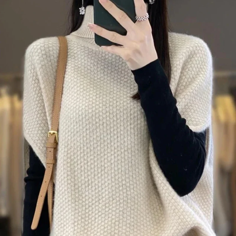 Solid Women\'s Knitted Vest Jumper Korean Style Clothing Waistcoat Formal Wear To Work Aesthetic Smooth Warm Sales Female Sweater