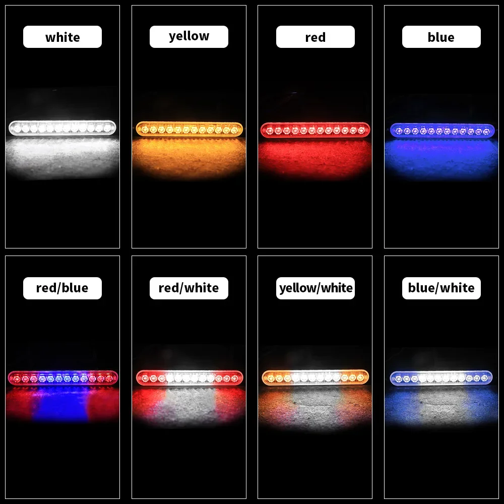 Truck truck side light ultra-thin side flash light 12LED strobe light signal warning light 12V-24V motorcycle