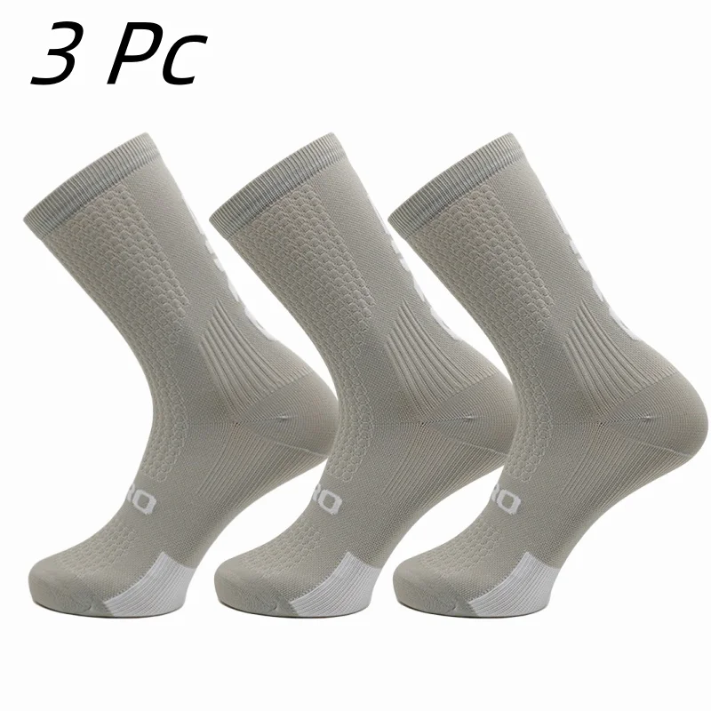 3 Pairs Men Cycling Socks Biking Sport Sock Sweat Absorbent Breathable Compression Soccer Socks Road Bike Sock Cycling Socks Man