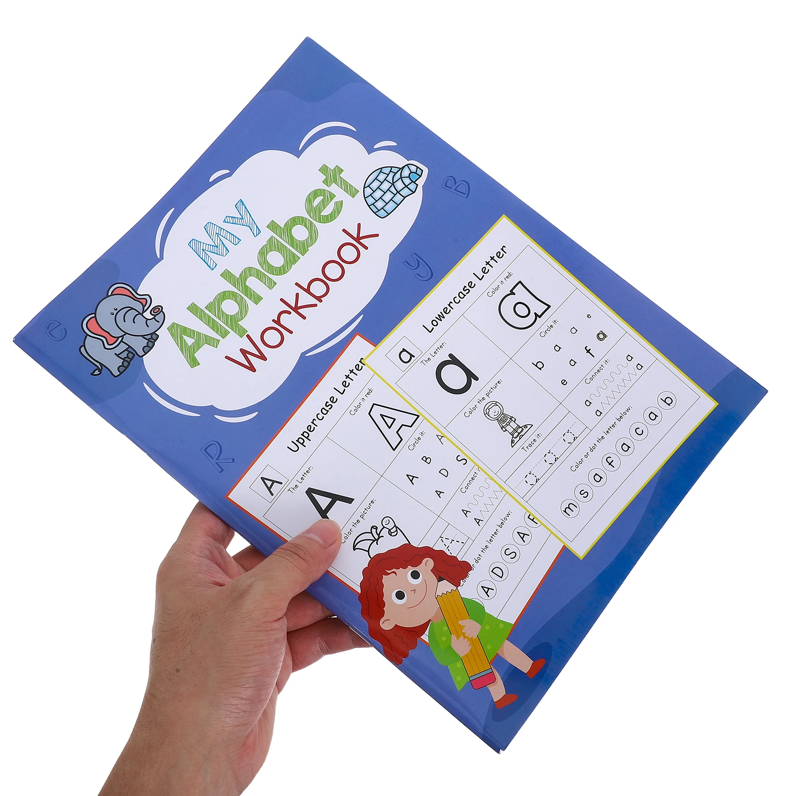 

2 Pcs Letter Exercise Book Early Childhood Alphabet Tracing Writing Practice Learn Letters Handwriting Workbook Teaching Aids
