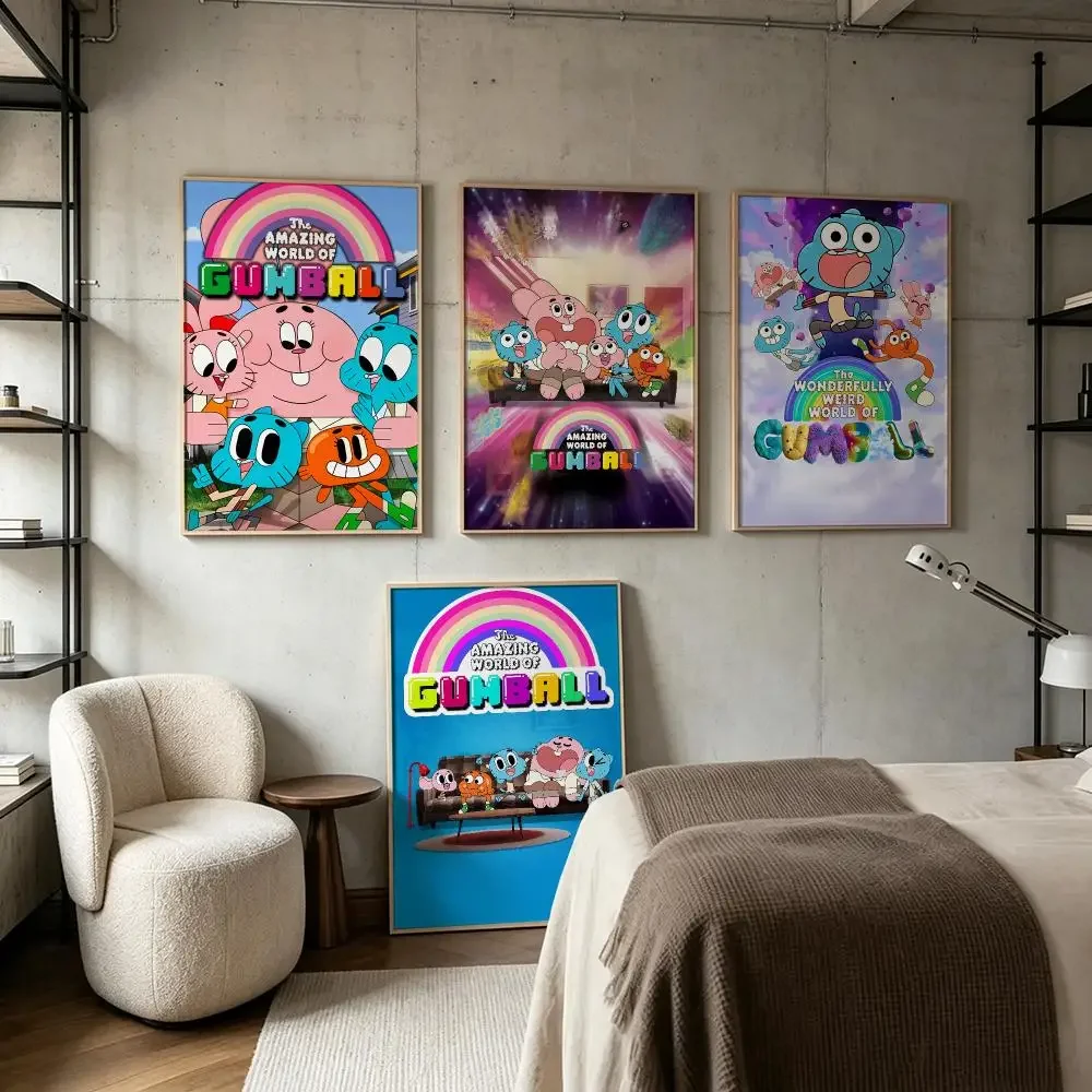 The Amazing World of Gumball Poster Poster HD Printing  Minimal Industrial Style Wall Art Home Decor For Bedroom Living Room