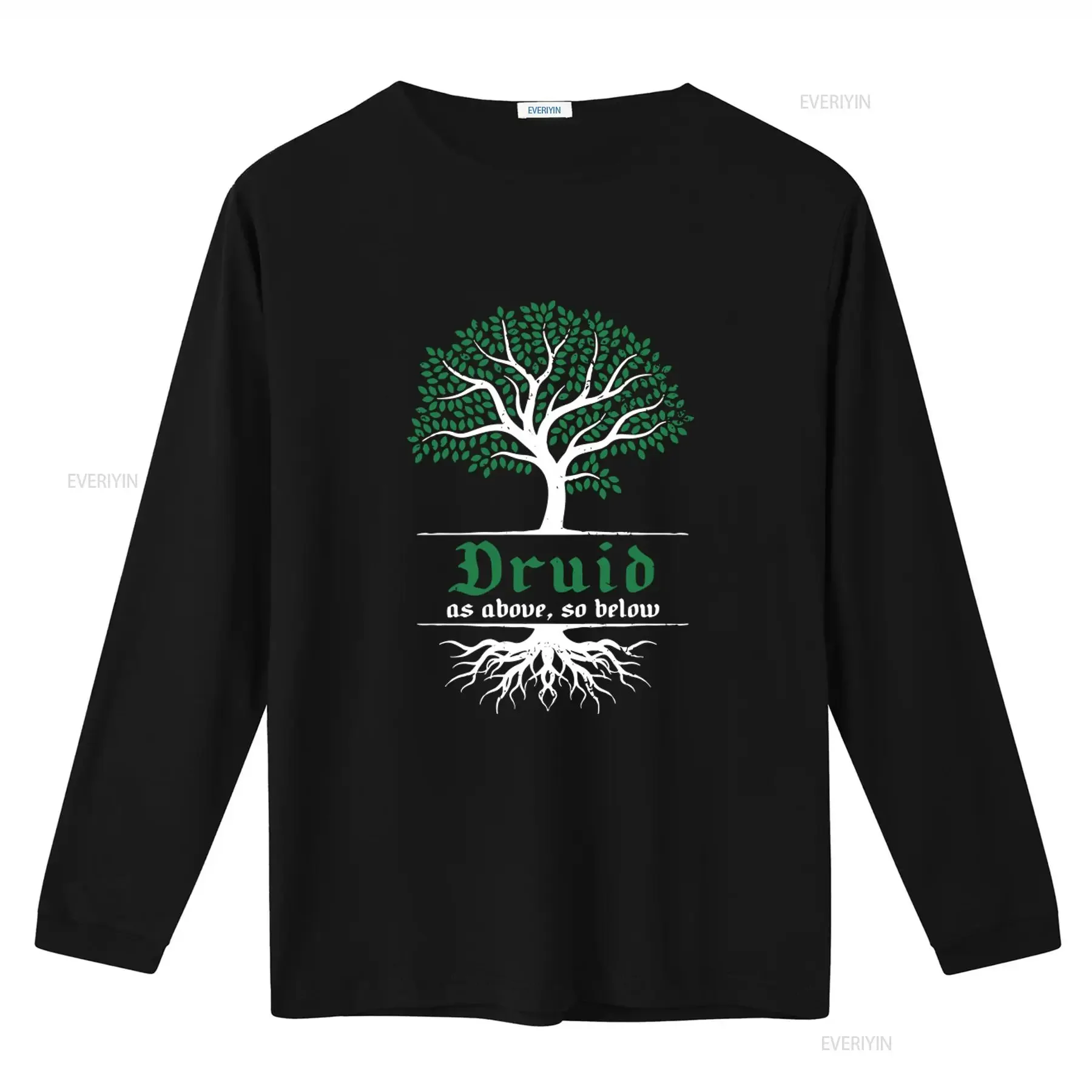 Druid as Above so Below Nature Lover Fantasy RPG Game T Shirt for Gamer vintage Washed Top For Everyday Wear Stylish