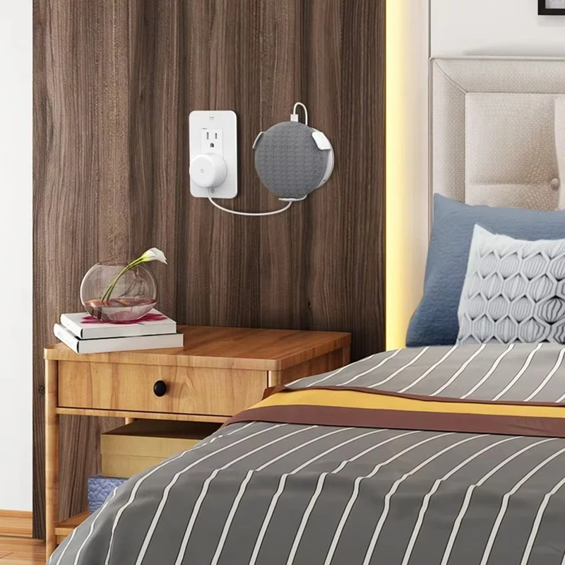 For Home Mini Wall Mount Bracket Holder for Home Mini Smart Speaker Cord Management Storage Hanger-A68X view 2