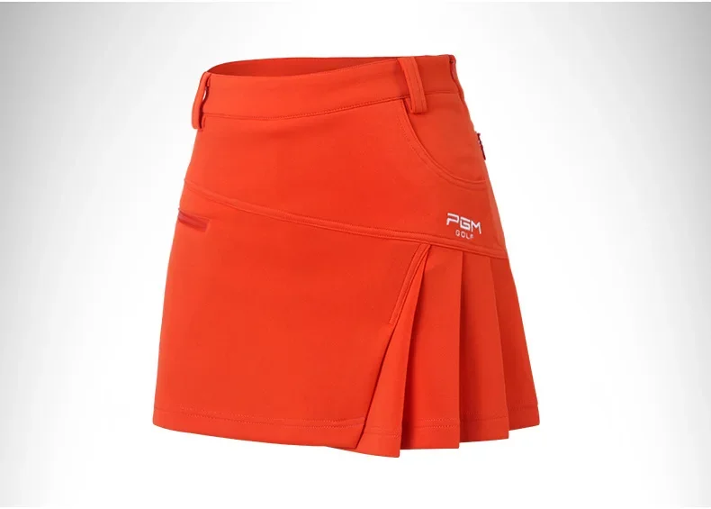 PGM Golf Skirt Ladies Zipper Fashion Pleated Skirt Lined Safety Pants Sports Women's Skirt