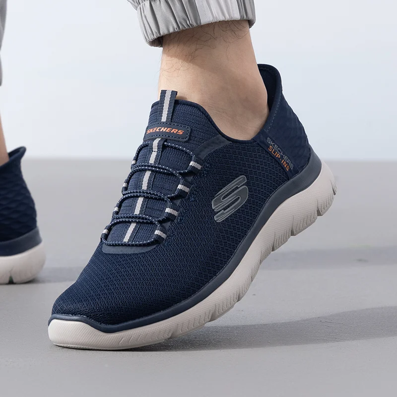 Skechers Men's Shoes Original Lightweight Fashionable Breathable Non-Slip New Fitness Training Outdoor Sports Casual Shoes 232457-Nvy-2