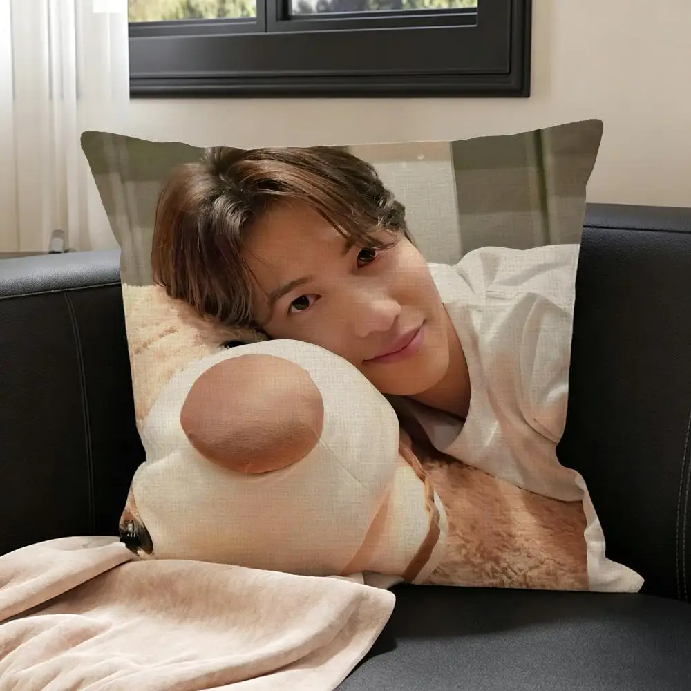 Actor Jun Shison Cushion Cover Natural Linen Pillowcase Set, All-in-One Decor for Sofa, Bedroom & Chair