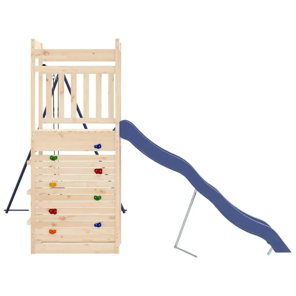 Juego de pino macizo al aire libre para niños: equipo de juegos de madera duradero