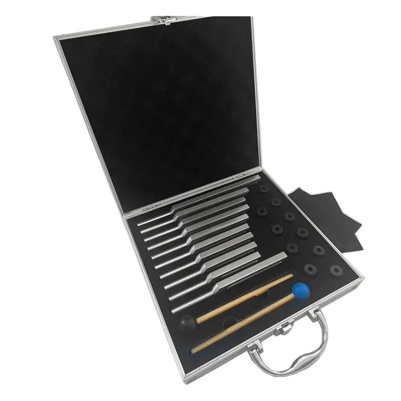 A02M-10 PCS Tuning Fork Set , Tuning Forks For Healing Chakra Sound Therapy Keep Body