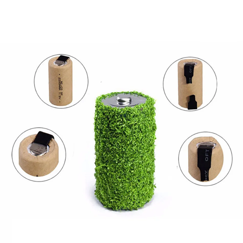Screwdriver Electric Drill SC Batteries 1.2V 2200mAh Sub C Ni-Cd Rechargeable Battey With Tab Power Tool NiCd SUBC Cells