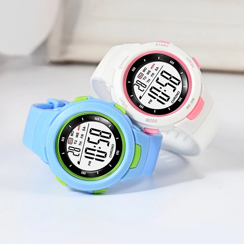 Kinder Sport Digitaal Horloge Voor Kind Mode Klok Student Alarm Uur Lichtgevende Tijd Jongen Meisjes Cadeau Tiener Polshorloge Meisjes Horloge