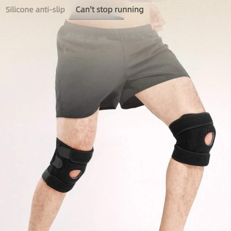 Spring‑Supported Silicone Anti‑Slip Knee Pads for Men Women Mountain‑Climbing Cycling Outdoor Sports Leg Protection  Activities
