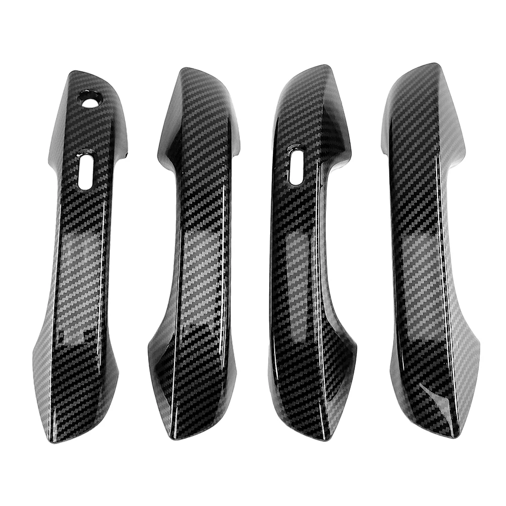 Für Volkswagen VW Golf 8 MK8 2020-2026 LHD Carbonfaser-Farbige Chrom-Türgriffabdeckung Glänzende Klavierlack-Schwarz Dekor-Aufkleber – Detail 6