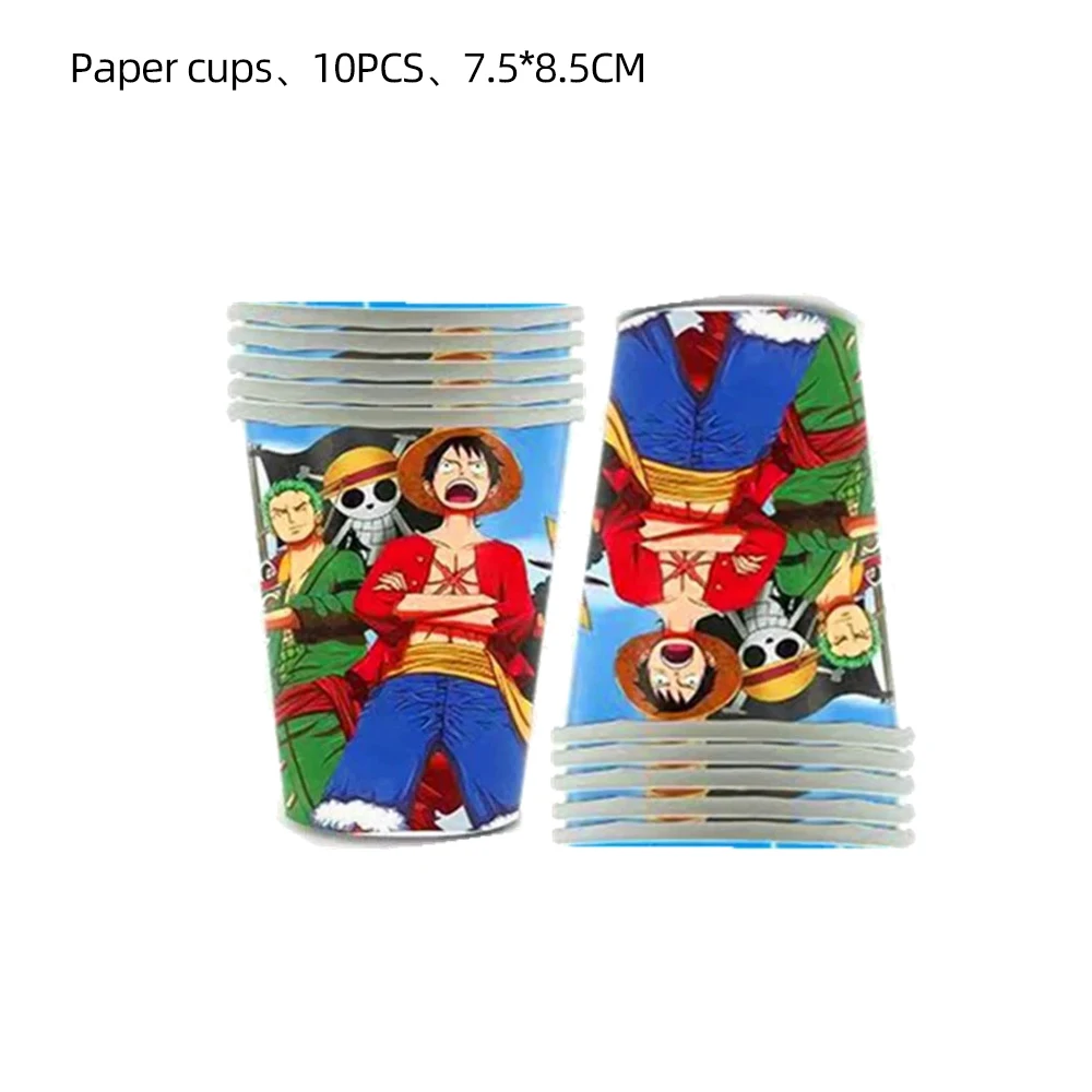 One Piece Partydekoration Geburtstagsfeier-Zubehör Tortendekoration Teller Geschenkbox Ballon Schnapparmband Lehrer-Belohnungspreise – Detail 2