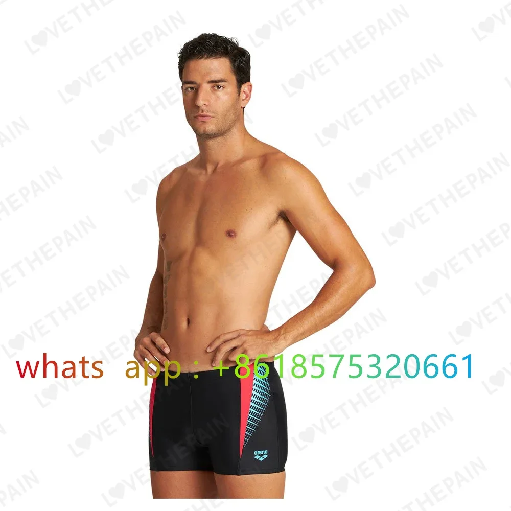 Mens Swimsuit Jammer Swimming Trunks Endurance Athletic Training Swimsuit Racing Shorts Print Swimwear 2023 Surfing Swim Jammers